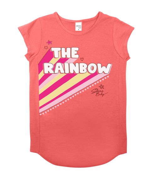 Vestido Infantil Rainbow Infinita Cor Laranja