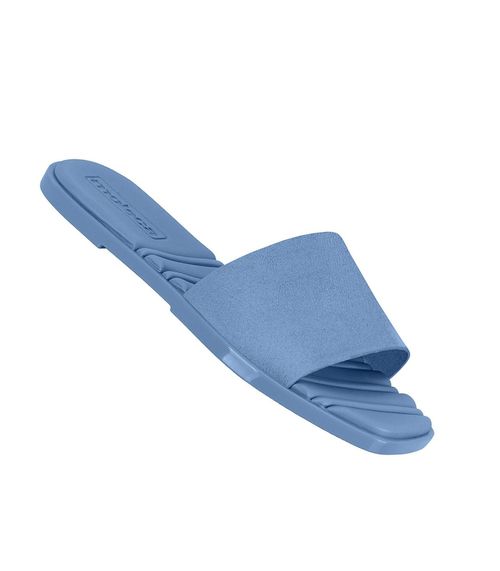 Sandália Rasteirinha Slide Moleca Azul