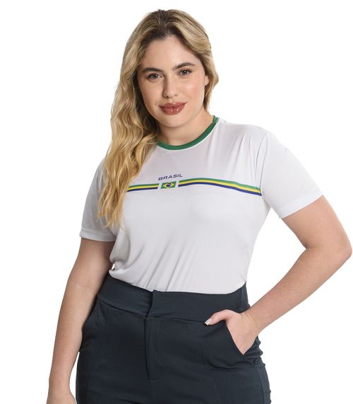 Camiseta Feminina Brasil Copa MMT Branco
