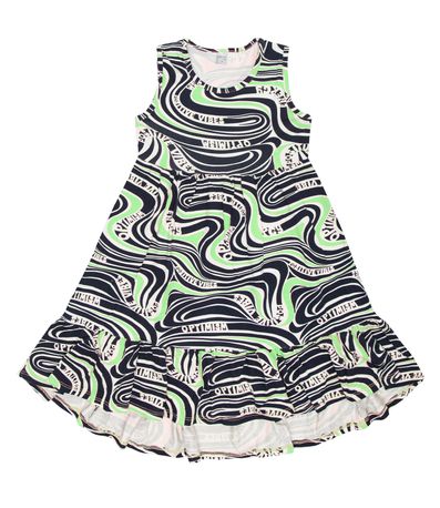 Vestido Infantil Estampado Infinita Cor Verde
