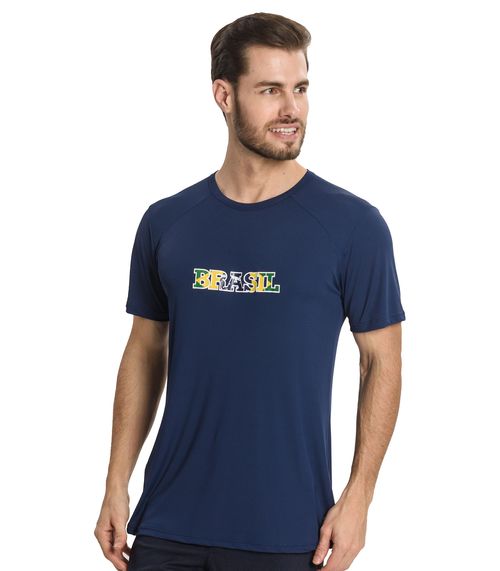 Camiseta Masculina Brasil Copa MMT Azul