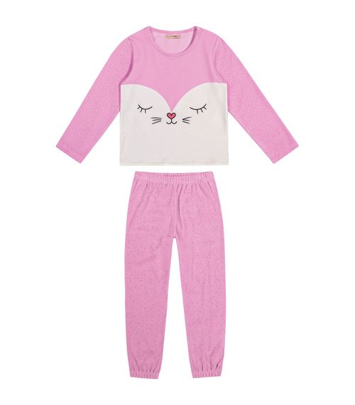 Pijama Infantil Feminino Cat Trick Nick Rosa