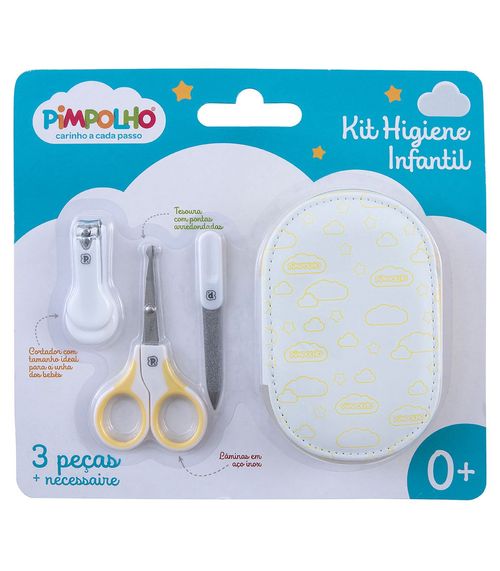 Kit Higiene Bebê Com Necessaire Pimpolho Amarelo