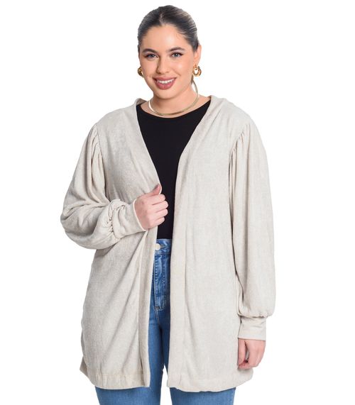 Cardigan Tricot Shine Secret Glam Bege