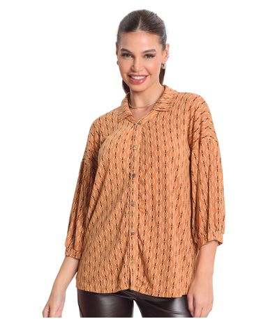 Camisa Feminina Elo Rovitex Marrom