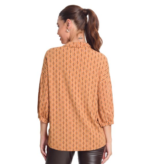 Camisa Feminina Elo Rovitex Marrom