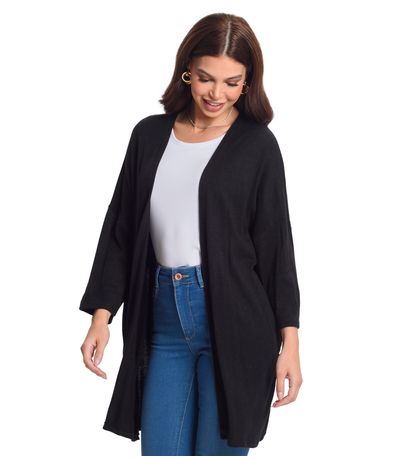 Cardigan Alongado Rovitex Preto