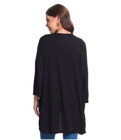 Cardigan Alongado Rovitex Preto