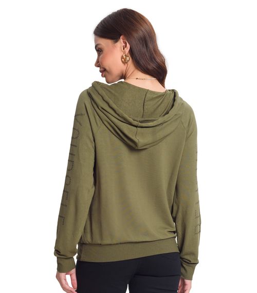 Blusão Estampado Feminino Rovitex Verde