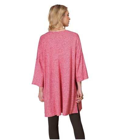 Cardigan Alongado Rovitex Vermelho