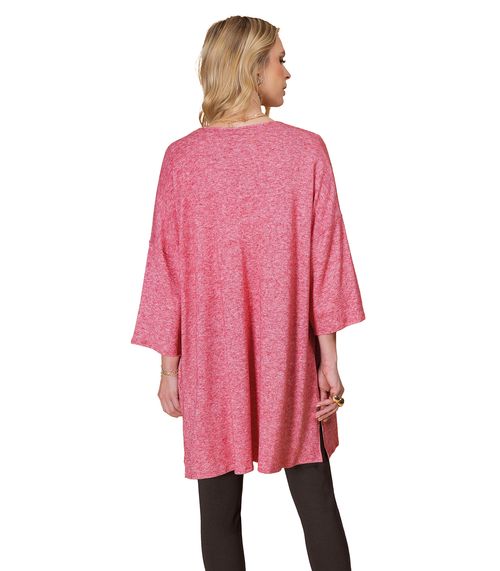 Cardigan Alongado Rovitex Vermelho