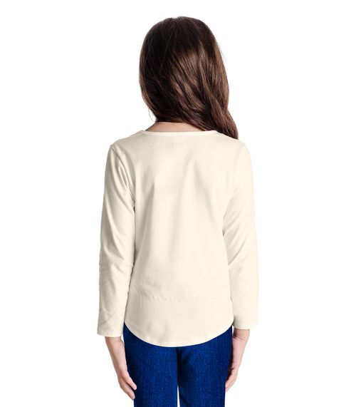 Blusa Infantil Manga Longa Guipir Rovitex Kids Bege