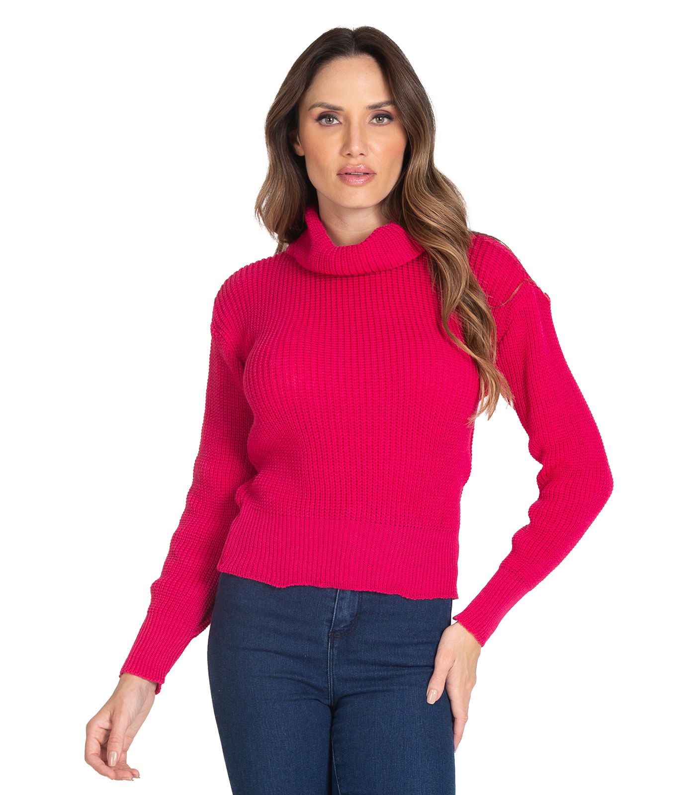 Blusa Tricot Feminina Manga Longa Select Rosa - Moda Feminina E ...