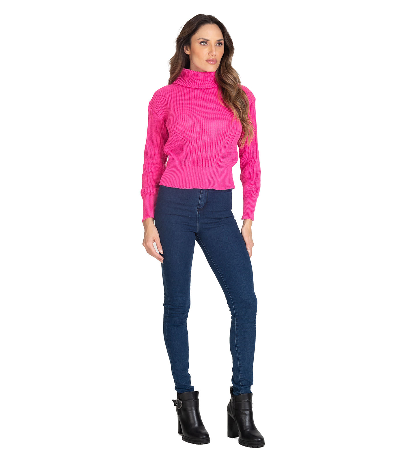 Blusa Tricot Feminina Manga Longa Select Rosa - Moda Feminina E ...