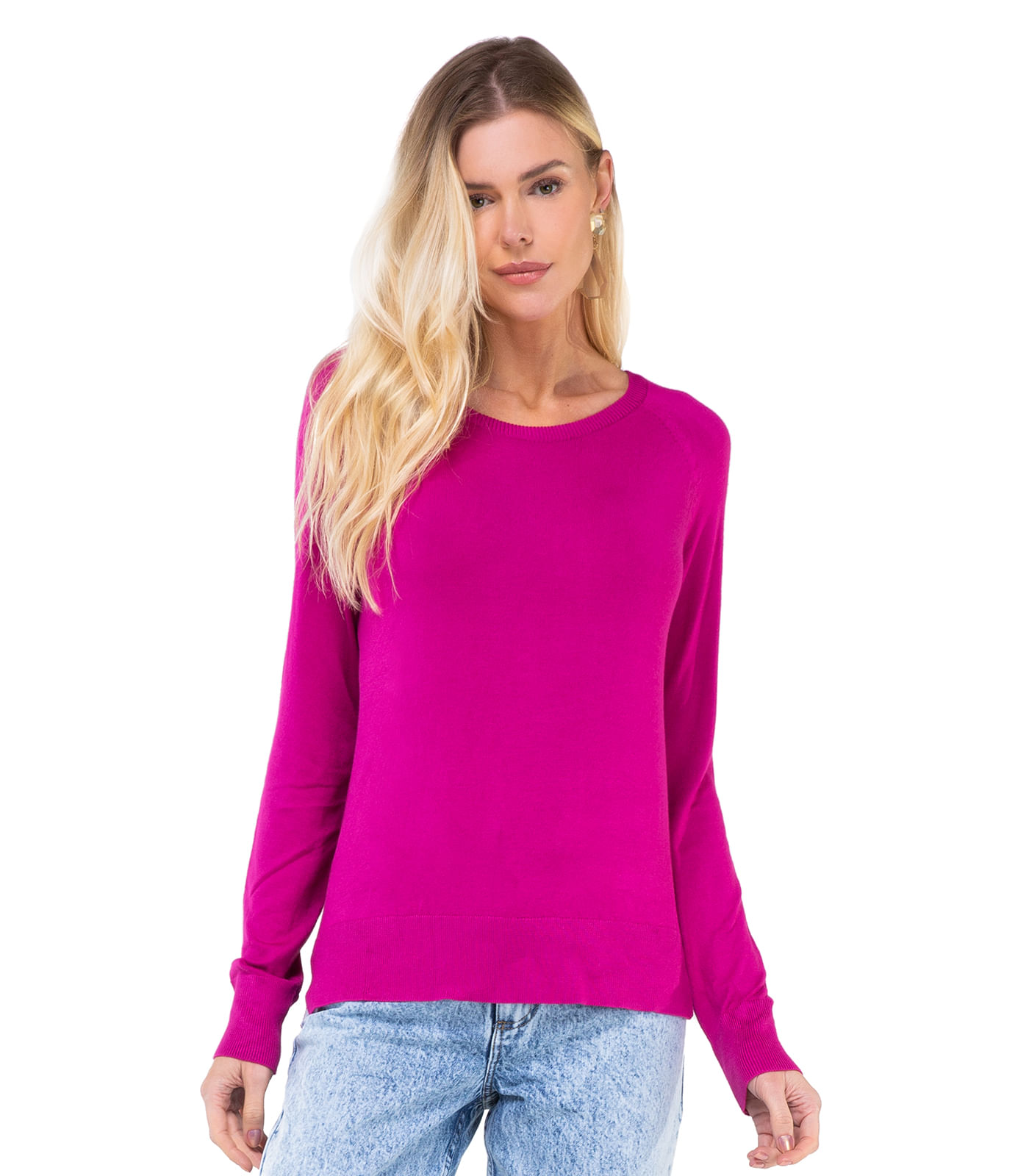 Sueter feminino best sale rosa claro