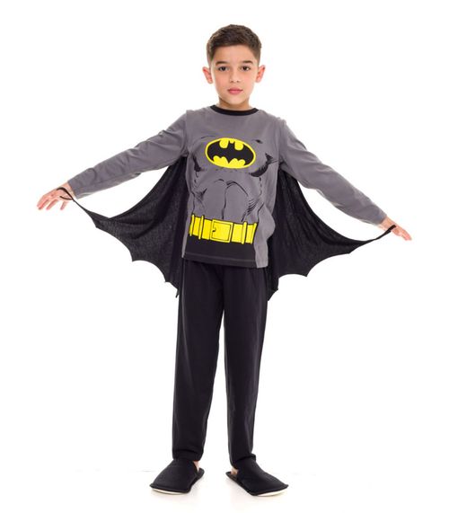 Pijama Infantil Batman Evanilda Preto