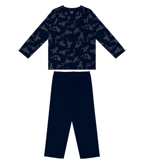 Pijama Dino Masculino Select Azul