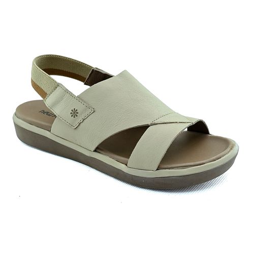 Sandália Flats New Face Creme Calce Fácil Feminina