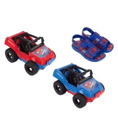 Sandalia Flats Grendene Homem Aranha Buggy Azul e Vermelho Infantil Masculino22940-As891
