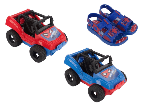 Sandalia Flats Grendene Homem Aranha Buggy Azul e Vermelho Infantil Masculino22940-As891