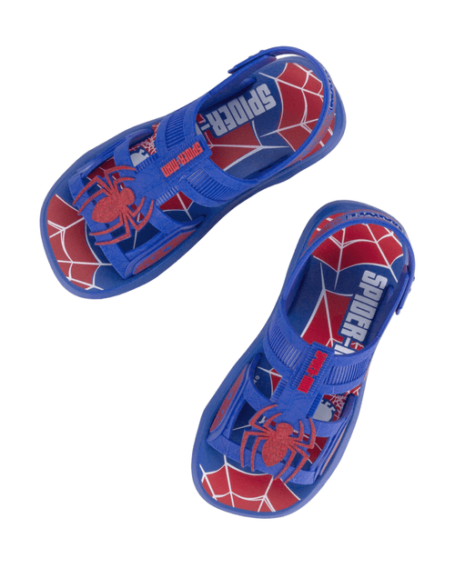 Sandalia Flats Grendene Homem Aranha Buggy Azul e Vermelho Infantil Masculino22940-As891
