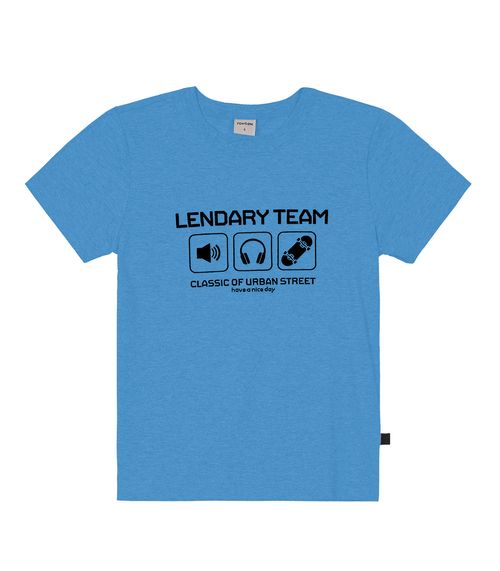 Camiseta Infantil Masculina Lendary Rovitex Kids Azul