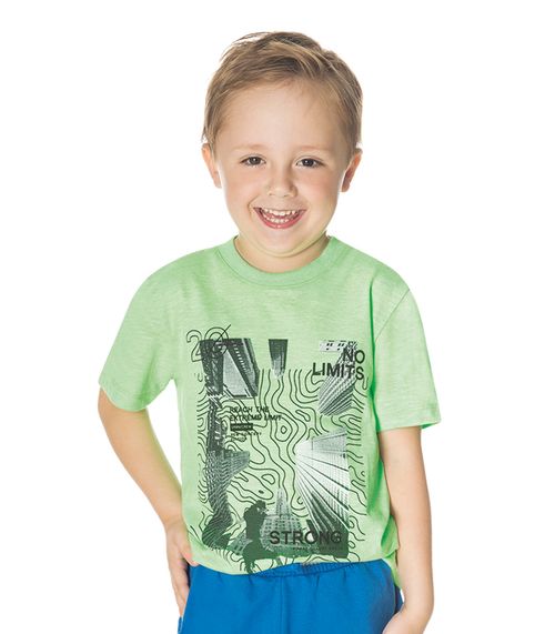 Camiseta Juvenil Masculina No Limits Rovitex Kids Verde
