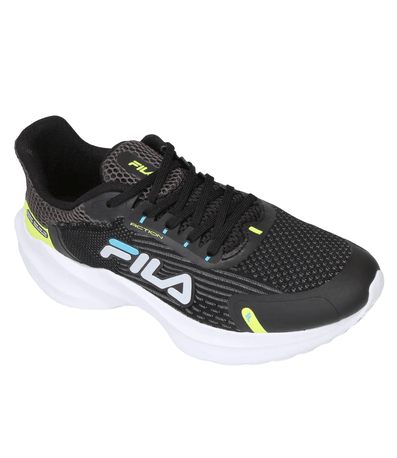 Tênis Esportivo Fila Action Preto Verde e Azul Masculino