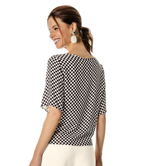 Camisa Feminina Viscose Creponada Rovitex Preto