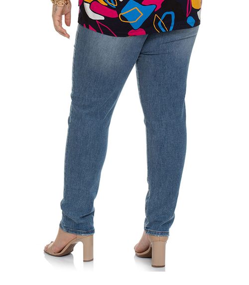 Calça Jeans Feminina Plus Size Secret Glam Azul