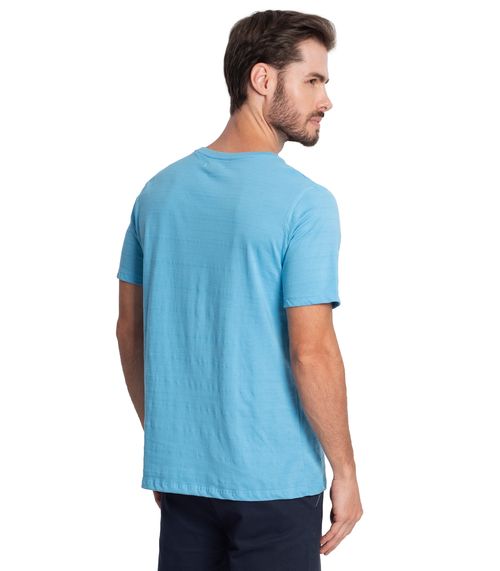 Camiseta Estampada Meia Malha Diametro Azul