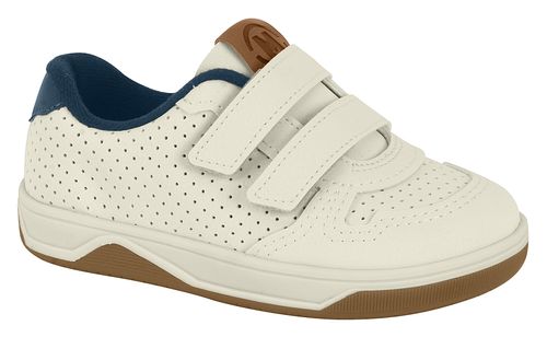 Tênis Molekinho Sola Caixa Off White e Marinho Infantil Masculino