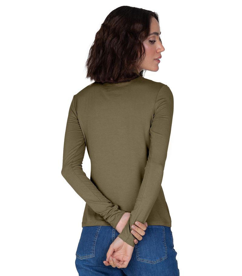 Blusa Manga Longa Básica Select Verde