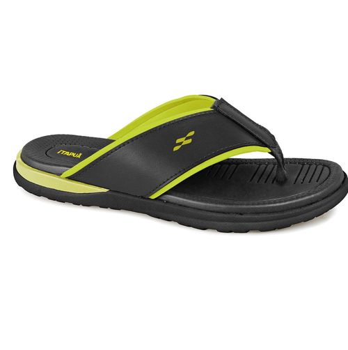 Chinelo Dedo Itapuã Preto e Verde Juvenil Masculino