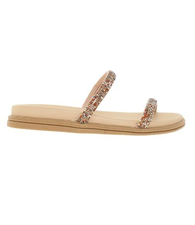 Tamanco Flats Beira Rio Dourado Feminino