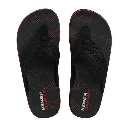 Chinelo de Dedo Kenner DTL Preto e Vermelho Masculino