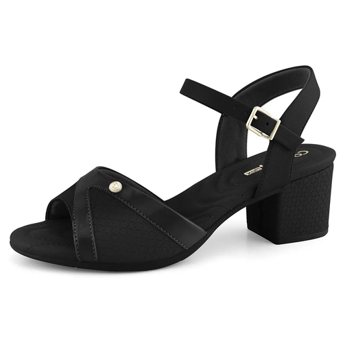 Sandália Salto Comfortflex Preto Feminino