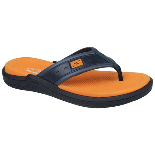 Chinelo de Dedo Sintético Itapuã Marinho e Laranja Masculino