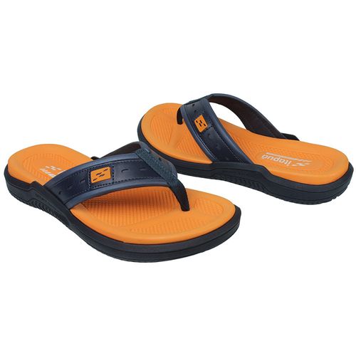Chinelo de Dedo Sintético Itapuã Marinho e Laranja Masculino