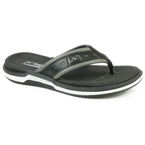Chinelo de Dedo Sintético Itapuã Preto e Branco Masculino
