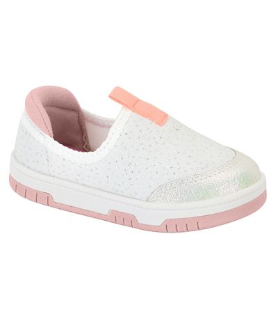Tênis Slip On Molequinha Branco Infantil