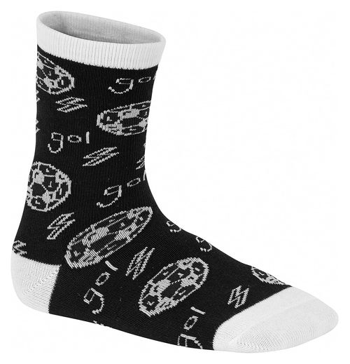 Meia Cano Alto 3 Pares Molekinho Azul Branco e Preto Infantil Masculino