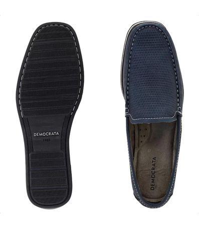Sapato Mocassim Democrata Ted Azul Masculino