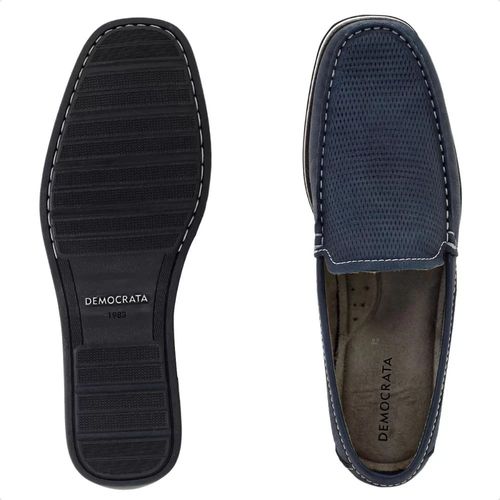 Sapato Mocassim Democrata Ted Azul Masculino