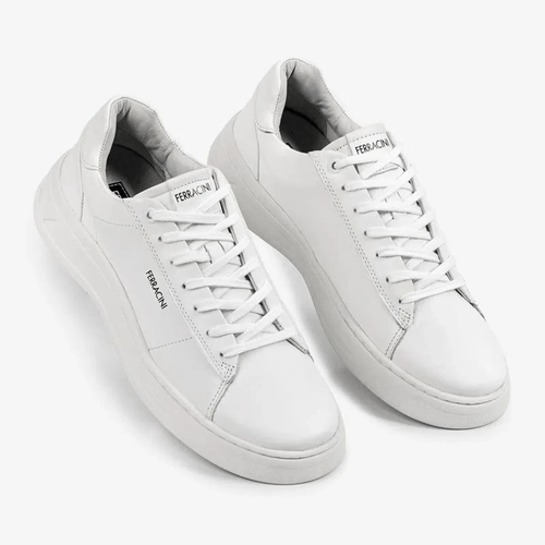 Sapatênis Couro Ferracini Branco Masculino