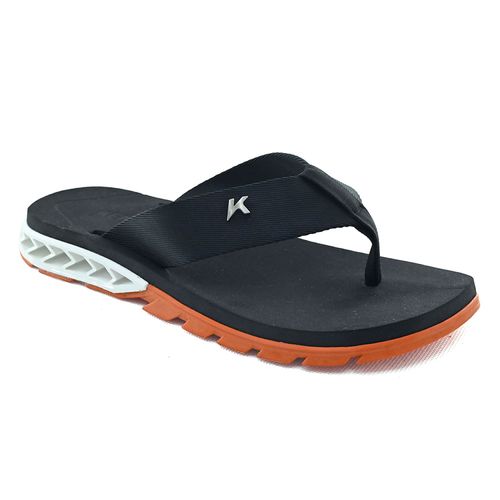 Chinelo Dedo Kenner Rakka Preto Branco e Laranja Masculino