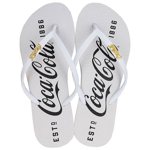 Chinelo Dedo Coca Cola 1886 Branco Feminino