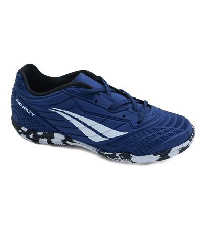 Chuteira Indoor Penalty Azul Marinho e Multicores infantil