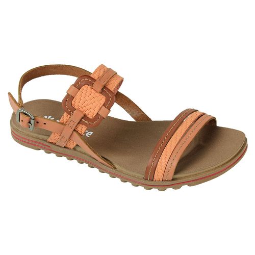 Sandália Flat New Face Marrom New Mix Feminina