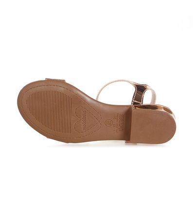 Sandália Infantil Molekinha Metal Glamour Dourado